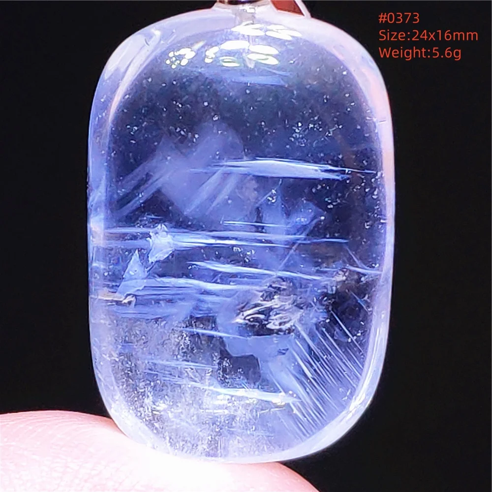 

Natural Blue Needle Rutilated Quartz Pendant Pyramid Feather Rutilated Necklace Rectangle Stone Rare Women Men AAAAAAA