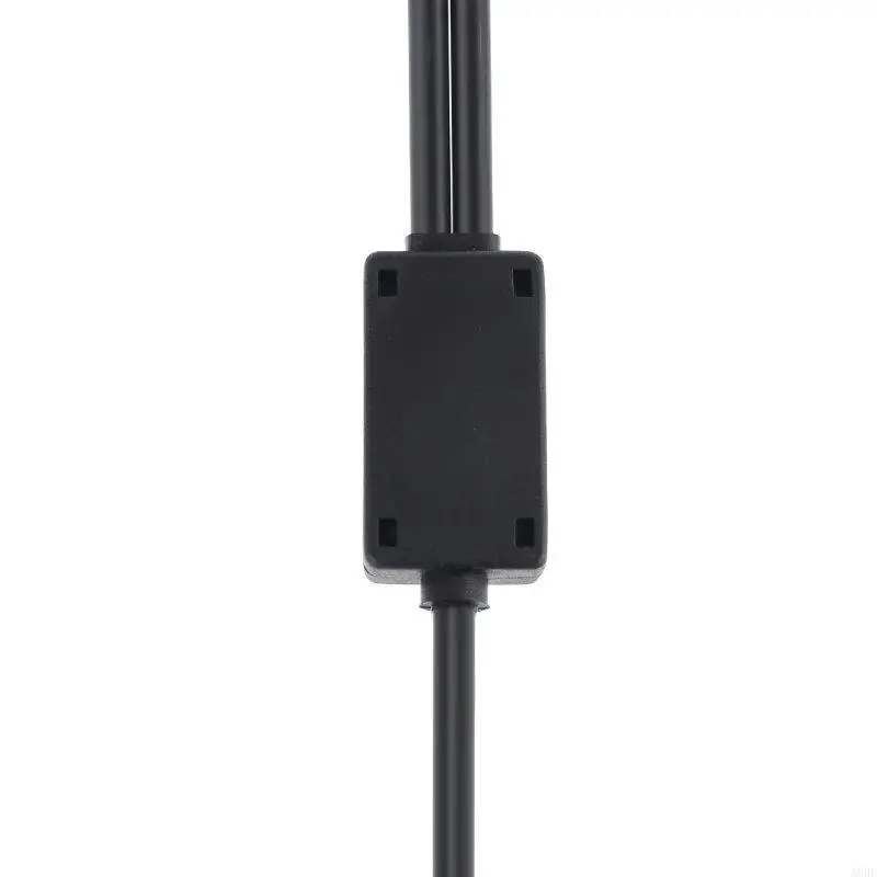 

652F Repairing Cable Cord 200cm DIY Aviation Headset Dual-plug Aircraft Headphones Replacement Cable Durable Mono Cable