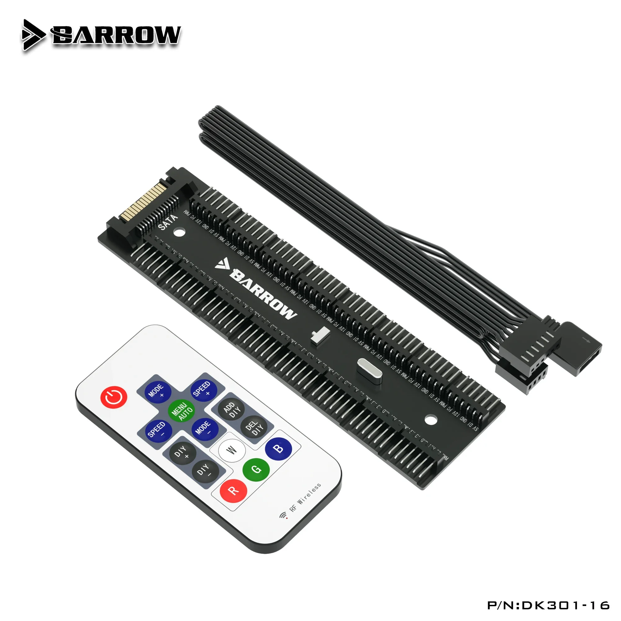 

Barrow DK301-16, 16-way Controllers,Full Function LRC2.0 5V RGB Controller,Can Synchronization 5V RGB Motherboard