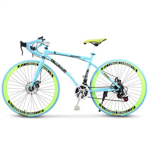 Mountain Bike Men's and Women's Variable Speed Bike Road Racing 24 Inch Steel Frame Ordinary Pedal Teenage Student Adult