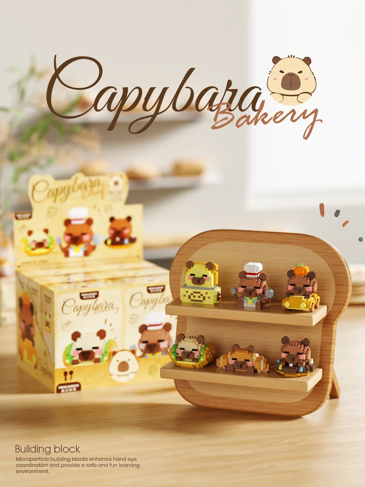 

Kawaii Gifts Capibara Toys Micro Particle Building Blocks Cartoon Figure Children Toys Back-to-School MINISO