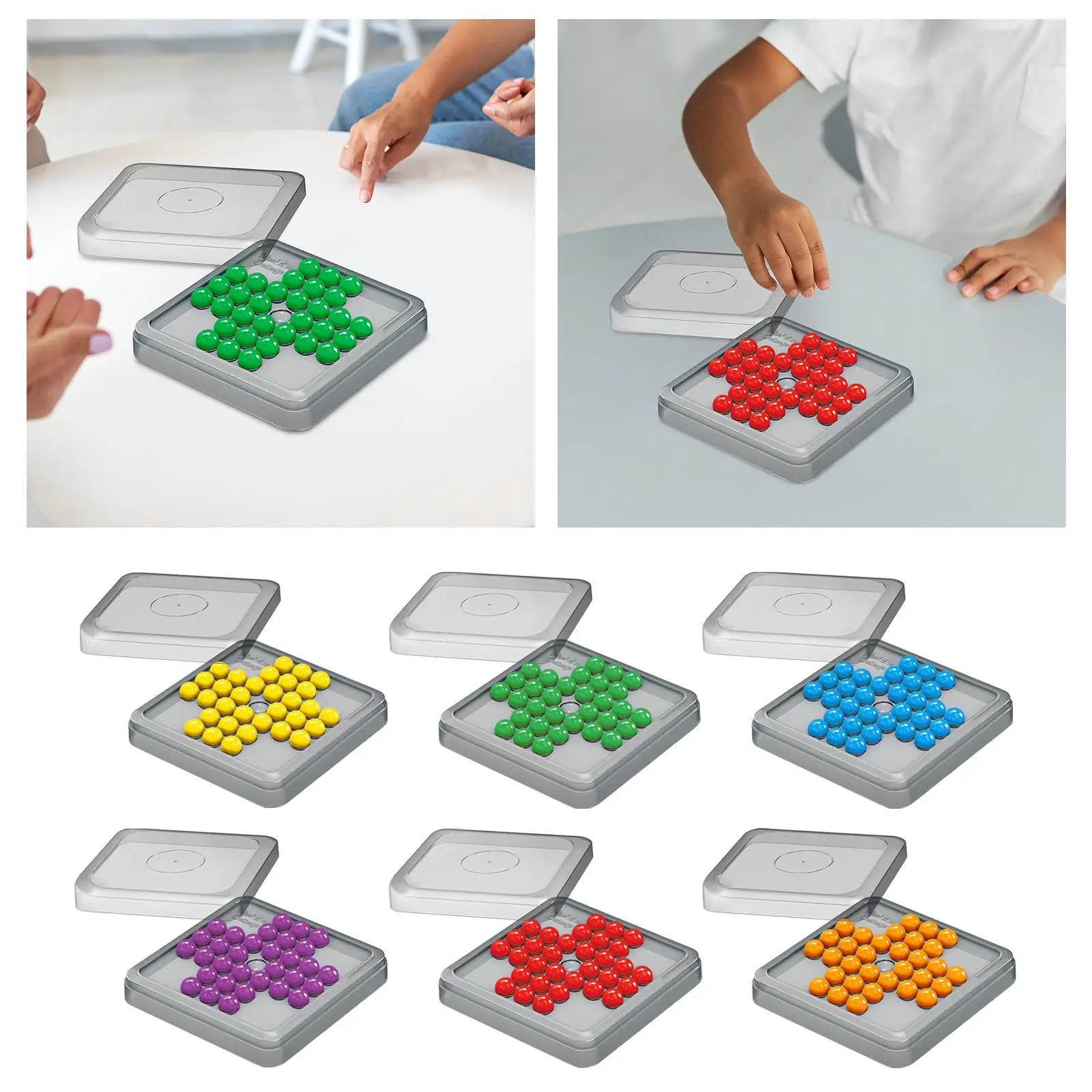 

Solitaire Board Game with 32 Pegs Educational Toy Strategy Tabletop Game for Travel Toy Kids Friends Entertainment Coffee Table