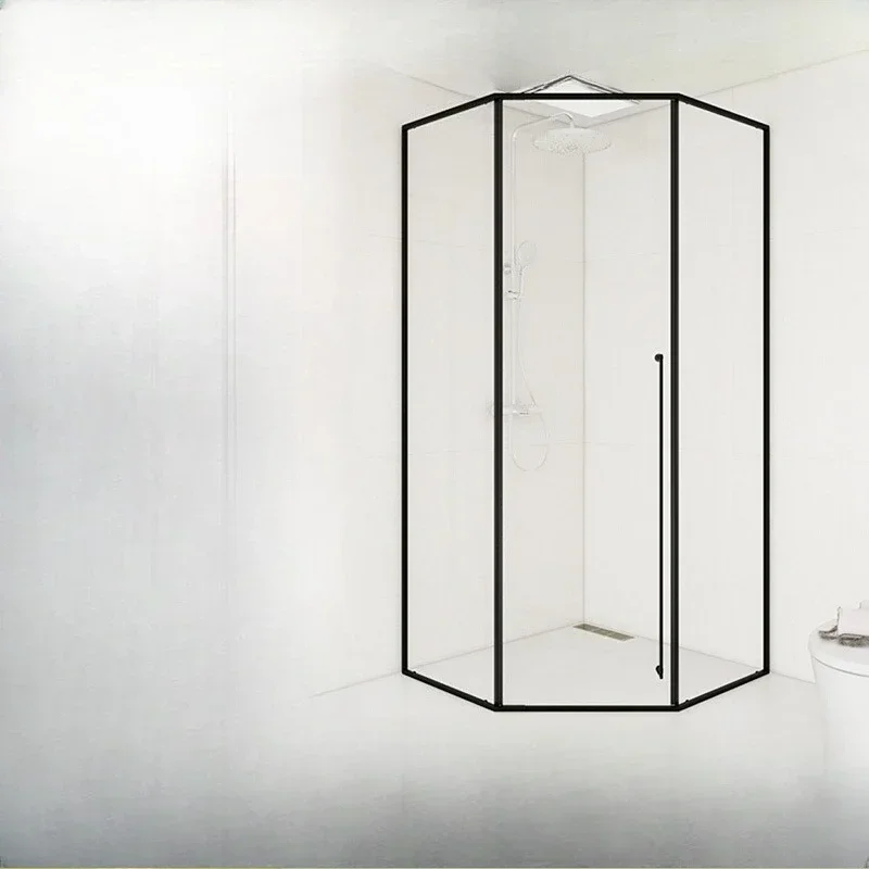 Glass Diamond Bathroom Shower Room Partition Door Dry Wet Separation Bath