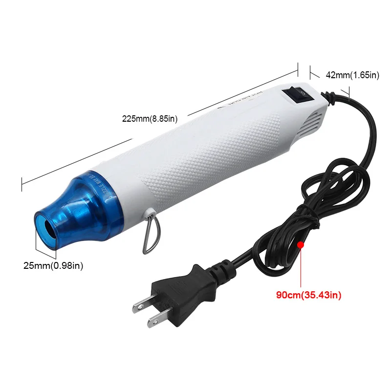 PSE 110V-50HZ 300W Two Holes Plug Hot Air Heat Gun Electric Power Temperature Blower Mini Tool for DIY Shrink Tubing Soldering