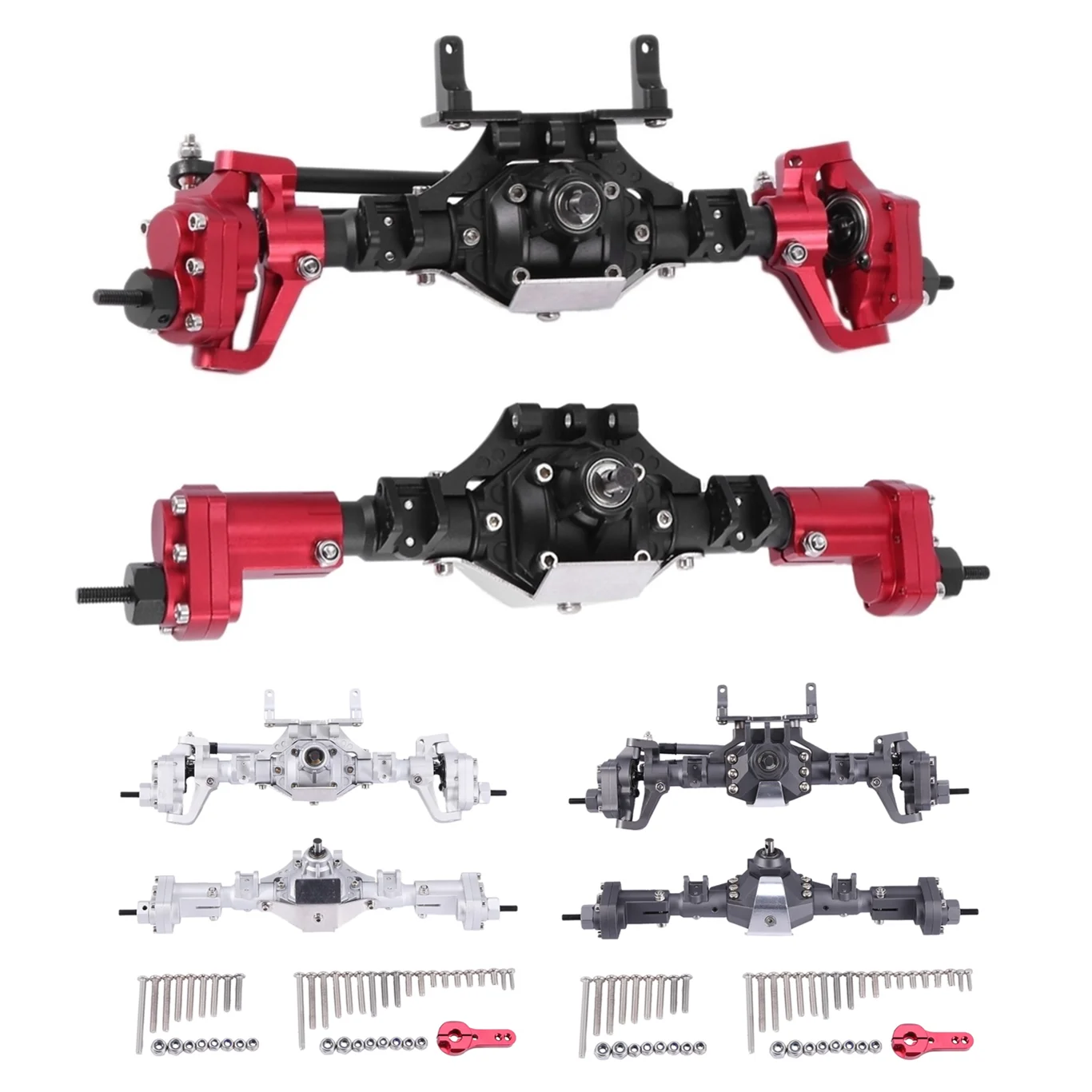 

CNC Anodized Front and Rear Portal Axle for 1/10 RC Crawler Car Axial SCX10 II 90046 RC4WD D90 RGT 86100 Redcat GEN8
