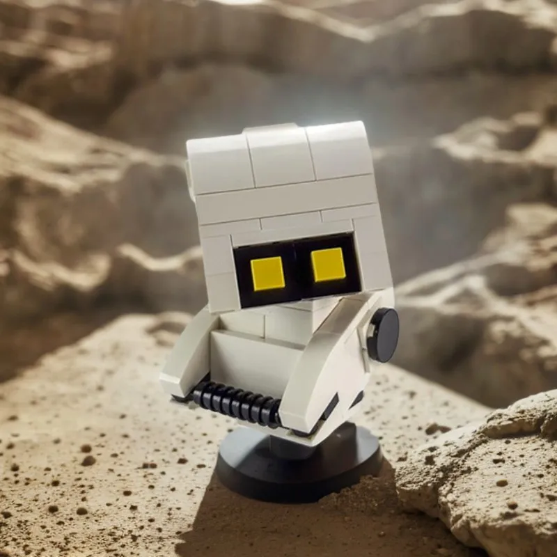 209 Uds. M-O de WALL·E MOC con cuerpo redondo blanco, Sensor azul y brazo de limpieza giratorio, bloques de construcción educativos, regalo