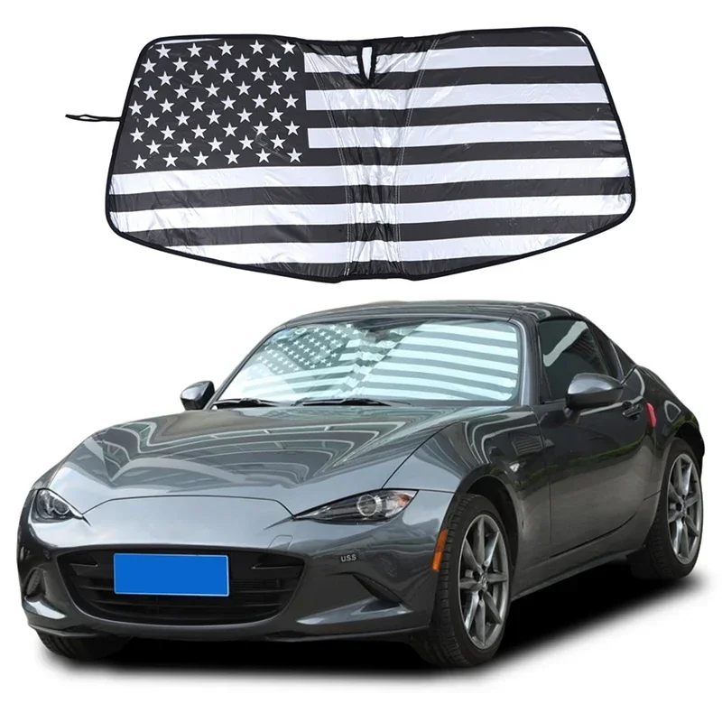 

Aluminum Foil/Silver Tape For Mazda MX-5 ND 2016-2025+ Car Front Windshield UV Sunshade Car Decoration Protection Accessories