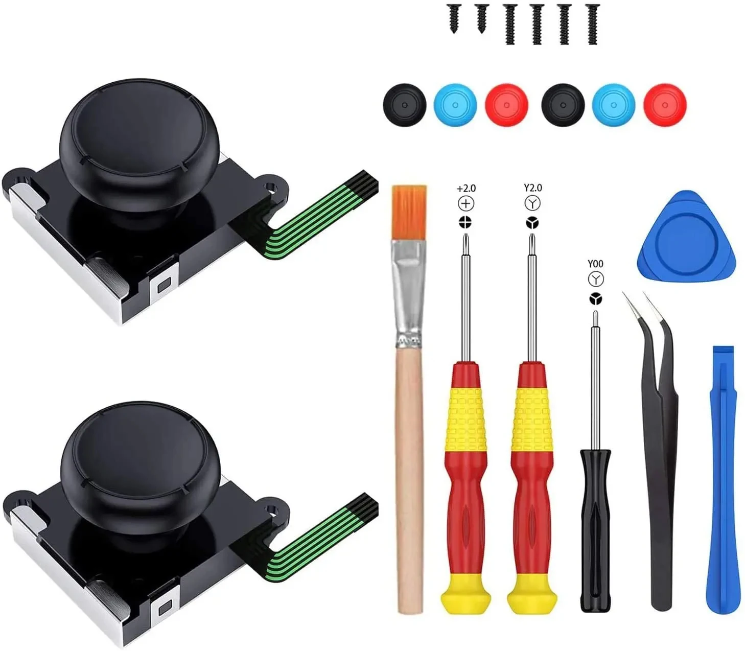 21 PCS replacement kit suitable for 3D simulation joystick thumb stick NS switch JoyCon repair