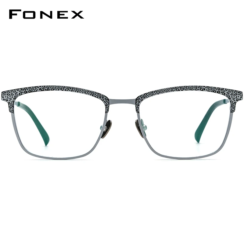 FONEX Pure Titanium Glasses Frame Men 2025 New Brand Design Square Eyeglasses Japanese High-end Quality Ultralight Eyewear 902