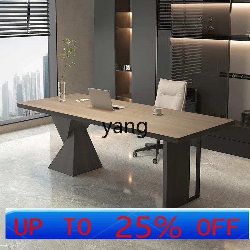 

LH home adult light luxury modern large board solid wood desk