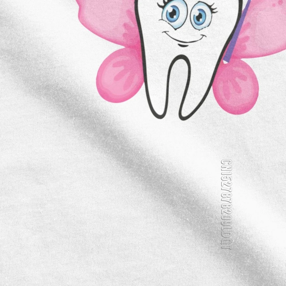 Cute Tooth Fairy T-Shirts For Men Dentist Dental Dentistry Hygienist Vintage Basic Tees O Neck Cotton Clothes Adult T Shirts