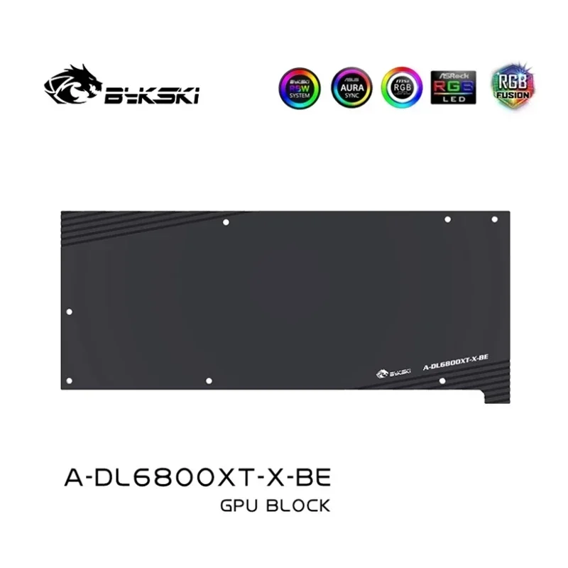 Bykski GPU Water Block for PowerColor Radeon RX 6800 XT 16GB X-Serial Card / Copper Cooling Radiator RGB AURA / A-DL6800XT-X