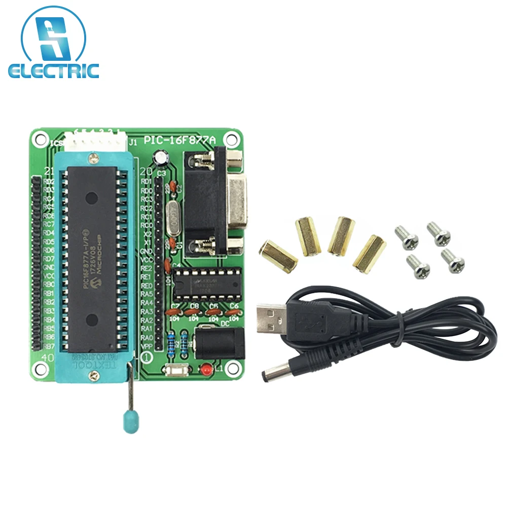 PIC16F877A Core System Board PIC USB Programmable MCU Controller Experimental Platform Integrated DC Power Supply Interface