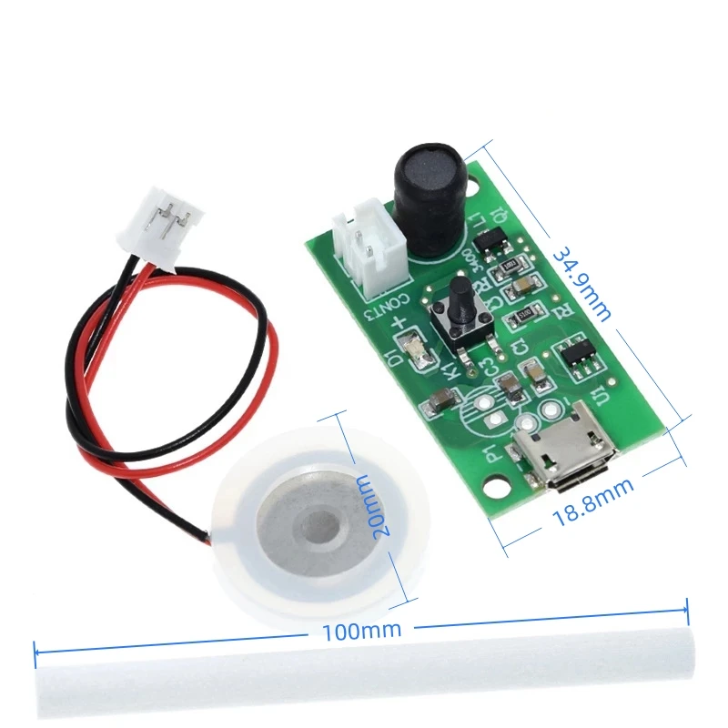 Luftbefeuchter, USB-Sprühmodul, Zubehör, Zerstäubungsplatte, DIY-Ausrüstung für Inkubationsversuche, integrierte Schaltung, Treiberplatine. – Detail 2