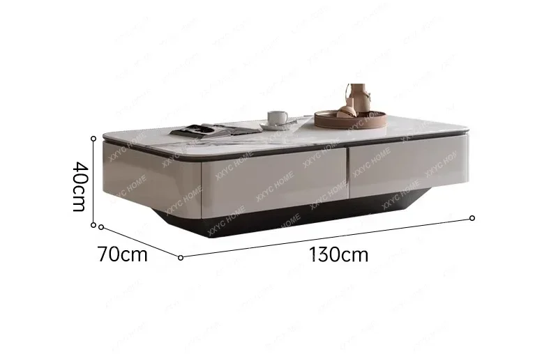 Z Minimal microcrystalline stone coffee table modern small apartment living room coffee table