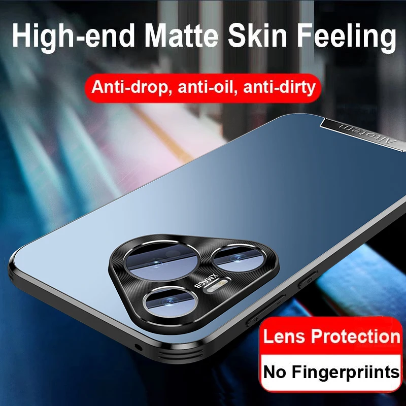 

Тонкий чехол для телефона с металлическим объективом и защищенным пластиковым жестким чехлом для Huawei Pura 70 Ultra Pura 70 Pro, чехол для телефона