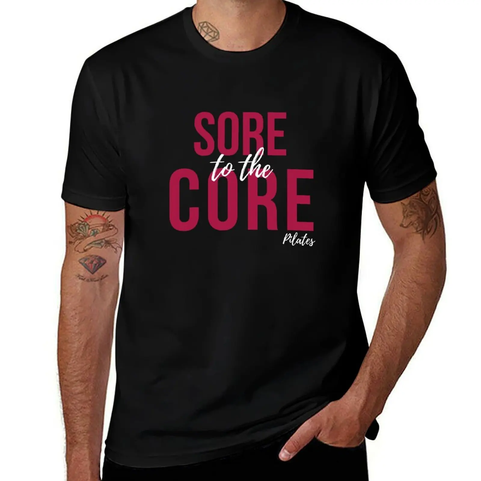 Pilates - Sore to the Core T-Shirt Large Size Casual Short Sleeve Top T-Shirt
