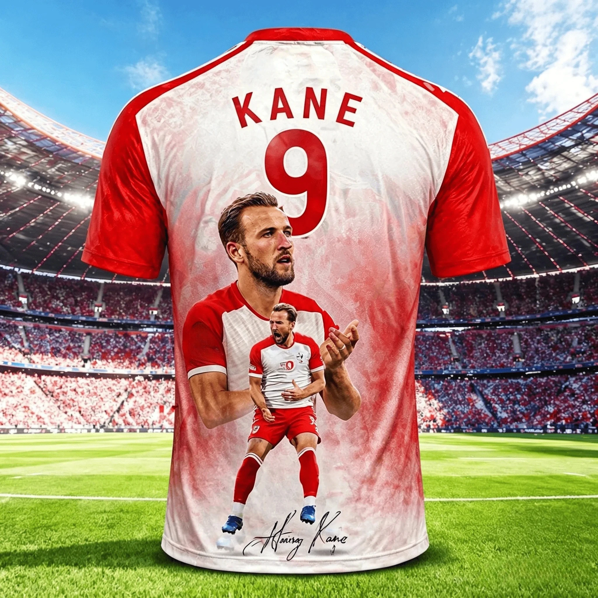2026 Summer Harry Kane 3D Print Sports Quick-dry Breatha Men Football T-Shirt Outdoor Club Team Training Parent-child Clothing