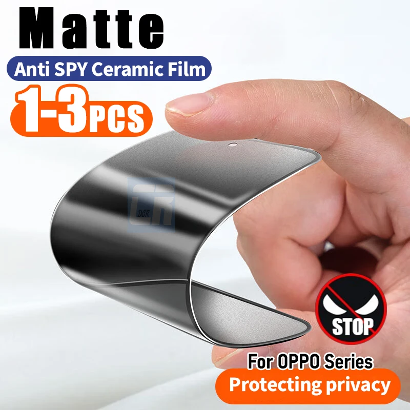 

Anti Spy Privacy Matte Ceramic Soft Film For OPPO A79 A78 A58 A38 A18 A17 A16 A77 A76 A57S A98 A96 Screen Protector not glass