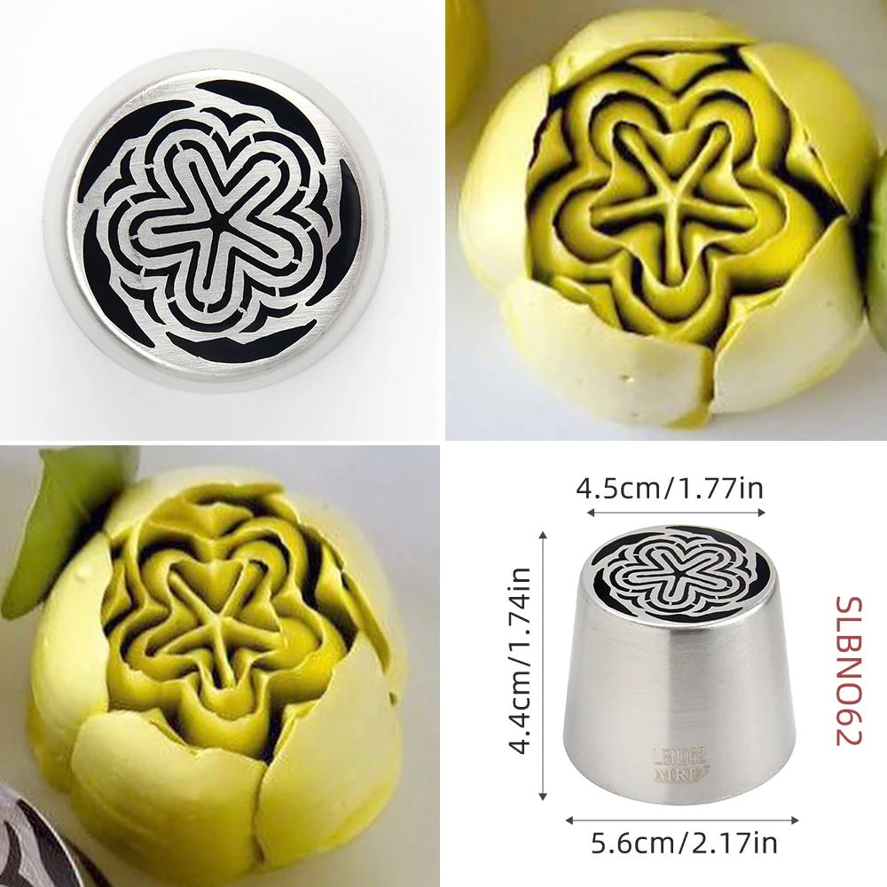 MRF New Arrival Stainless Steel XXL Size Ruffled Layered Petals Flower Pattern Marshmallow Bouquet Icing Piping Nozzle #LBNO62
