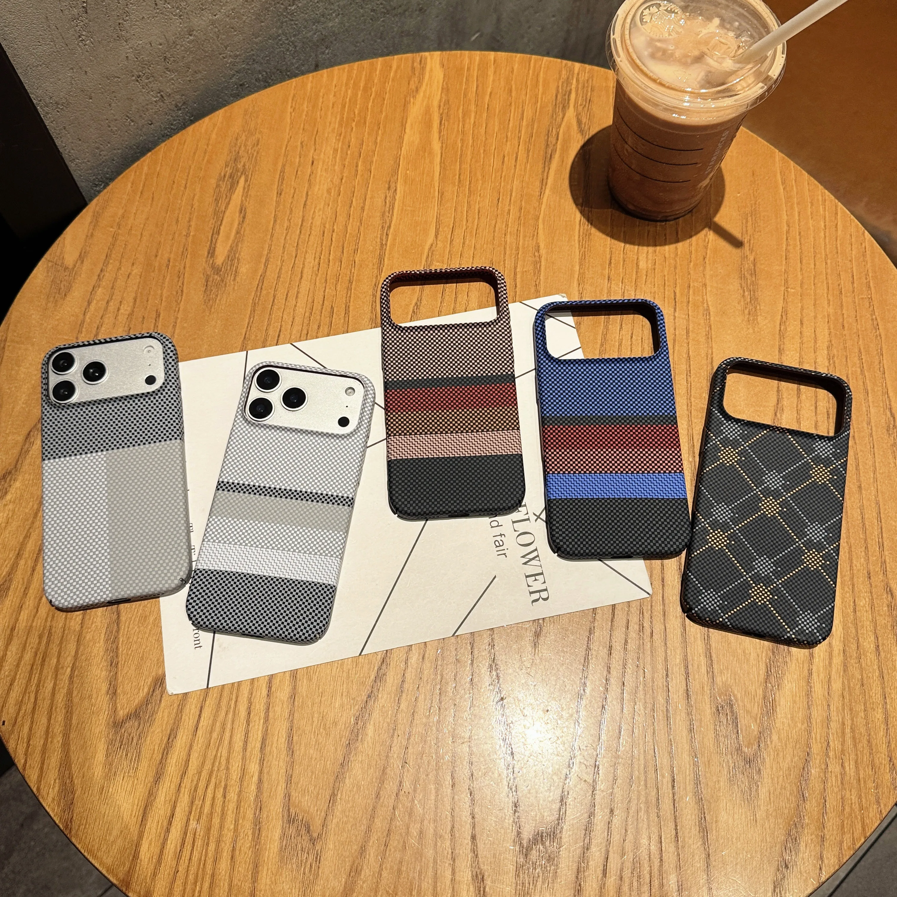 New Carbon Fiber Kevlar Pattern Phone Case For iPhone 17 Air 16 15 14 Plus 13 12 11 Pro Max Anti-scratch & Anti-Yellowing Cover - view 6