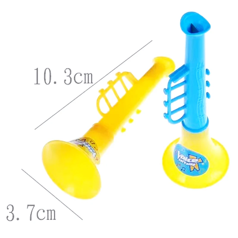 12PC Colorful Mini Blowing Trumpet Musical Instruments Kids Birthday Baby Shower Party Gift Toys Christmas Carnival Party Prizes