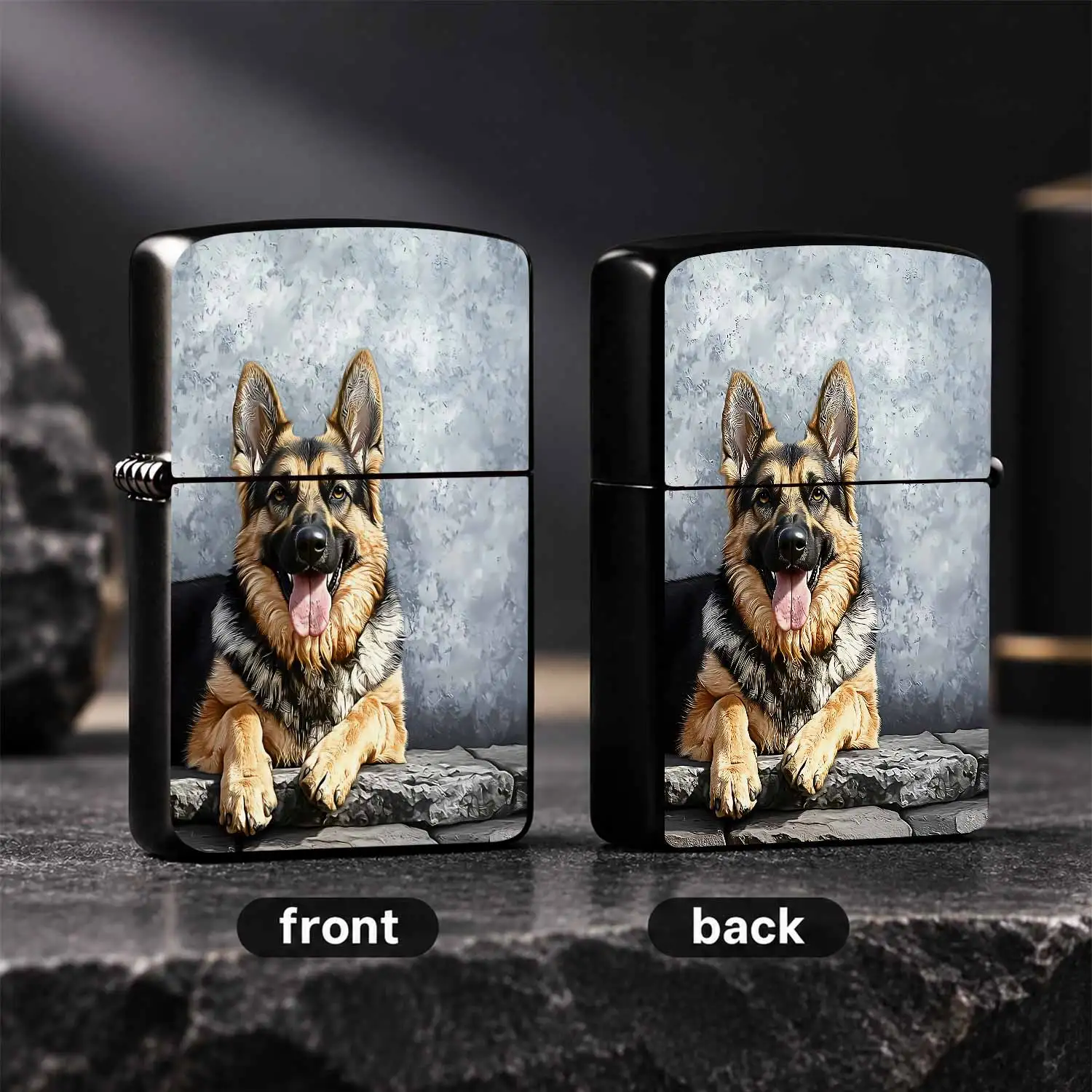 German Shepherd Themed Portable Lightweight Daily Use Ignition Accessory, Suitable for Outdoor Activities, Home Scenes, Travel and Various Occasions, Exquisite Clear Print, Practical and Delicate, Ideal Choice for Daily  A Humorous And Inte