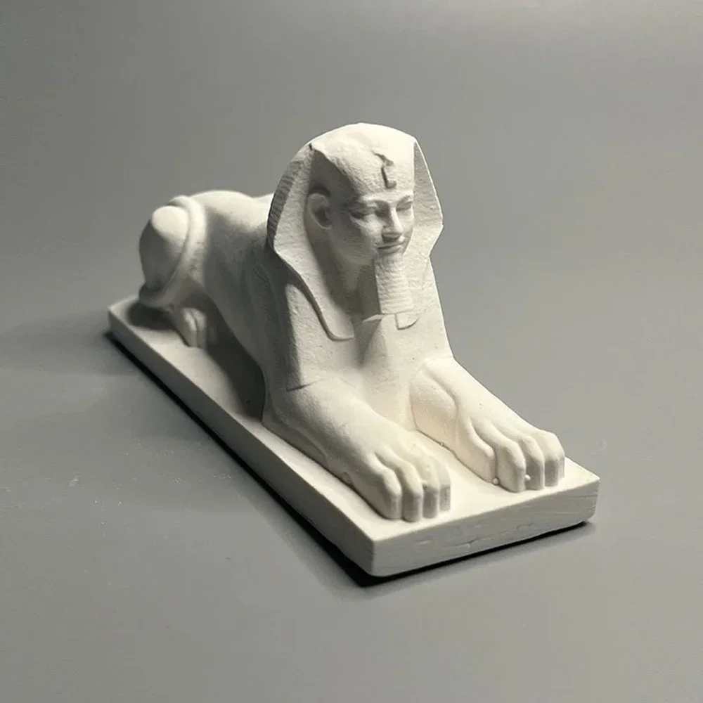 Ancient Egyptian Sphinx Sculpture Artwork Plaster Statue Model European Statue Art Sculpture Home Living Room Decoration Gifts