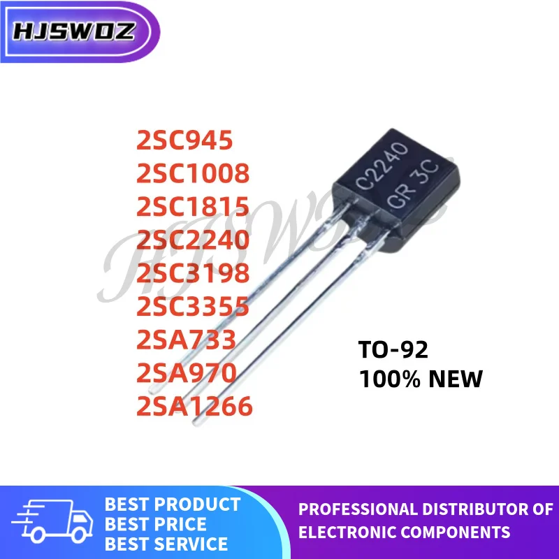 100Pcs 2SC1815 2SA970 2SC3355 2SC3198 2SC2240 2SA1266 2SA733 2SC945 2SC1008 C1815 A970 C3355 C3198 C2240 A1266 A733 C945 C1008