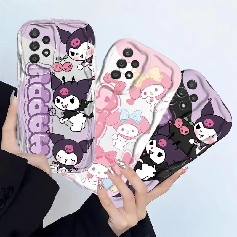 Mijn Melodie Kuromi Sanrio Telefoonhoesje Voor Samsung Galaxy A20 A31 A 04S A 20S A50 A10 A 05S A04e A71 A03 A 21S A04 A51 A30 Zachte Cover