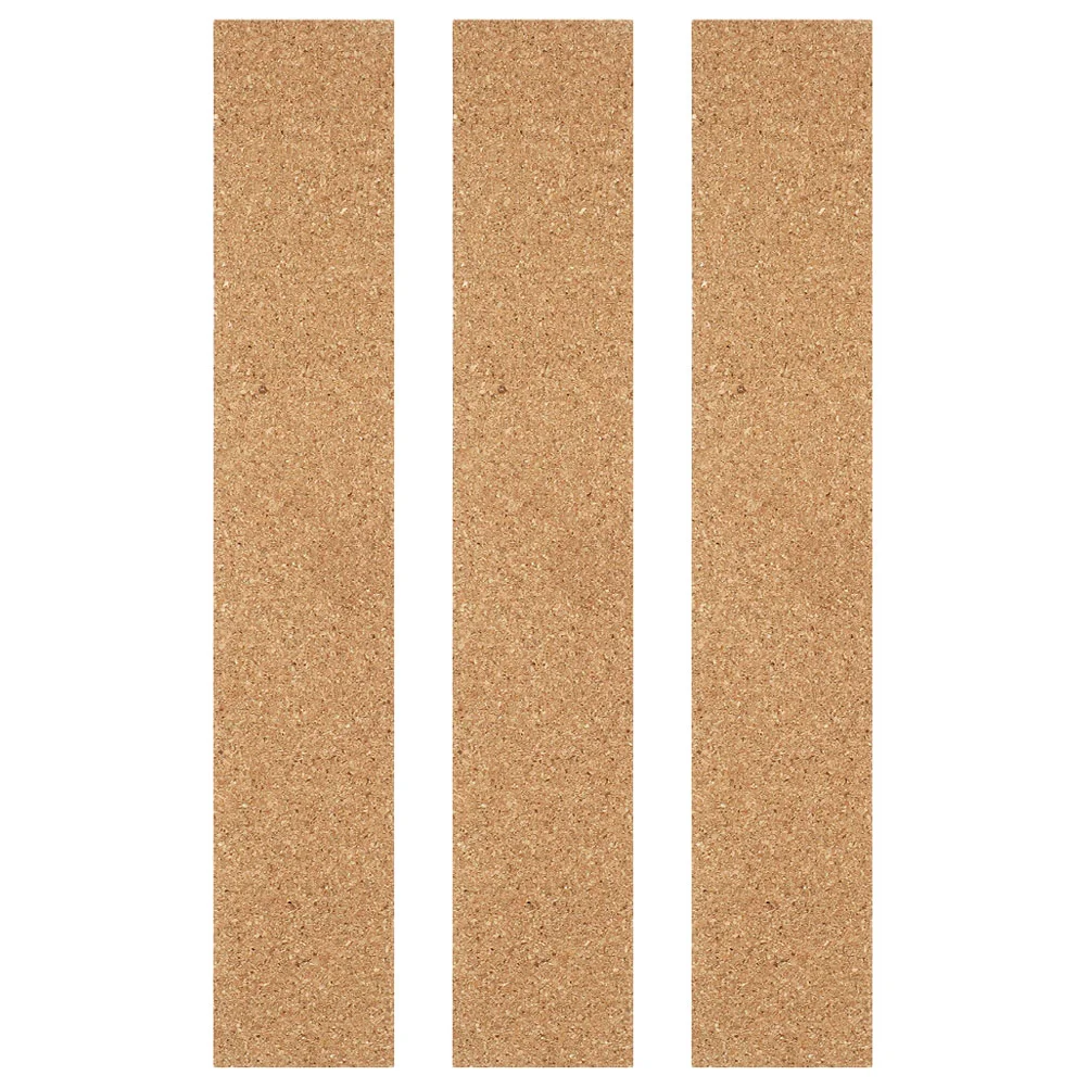 

3 Pcs Cork Strips Natural Frameless Needle Plate Office Accessory Memo Board Bulletin Bar