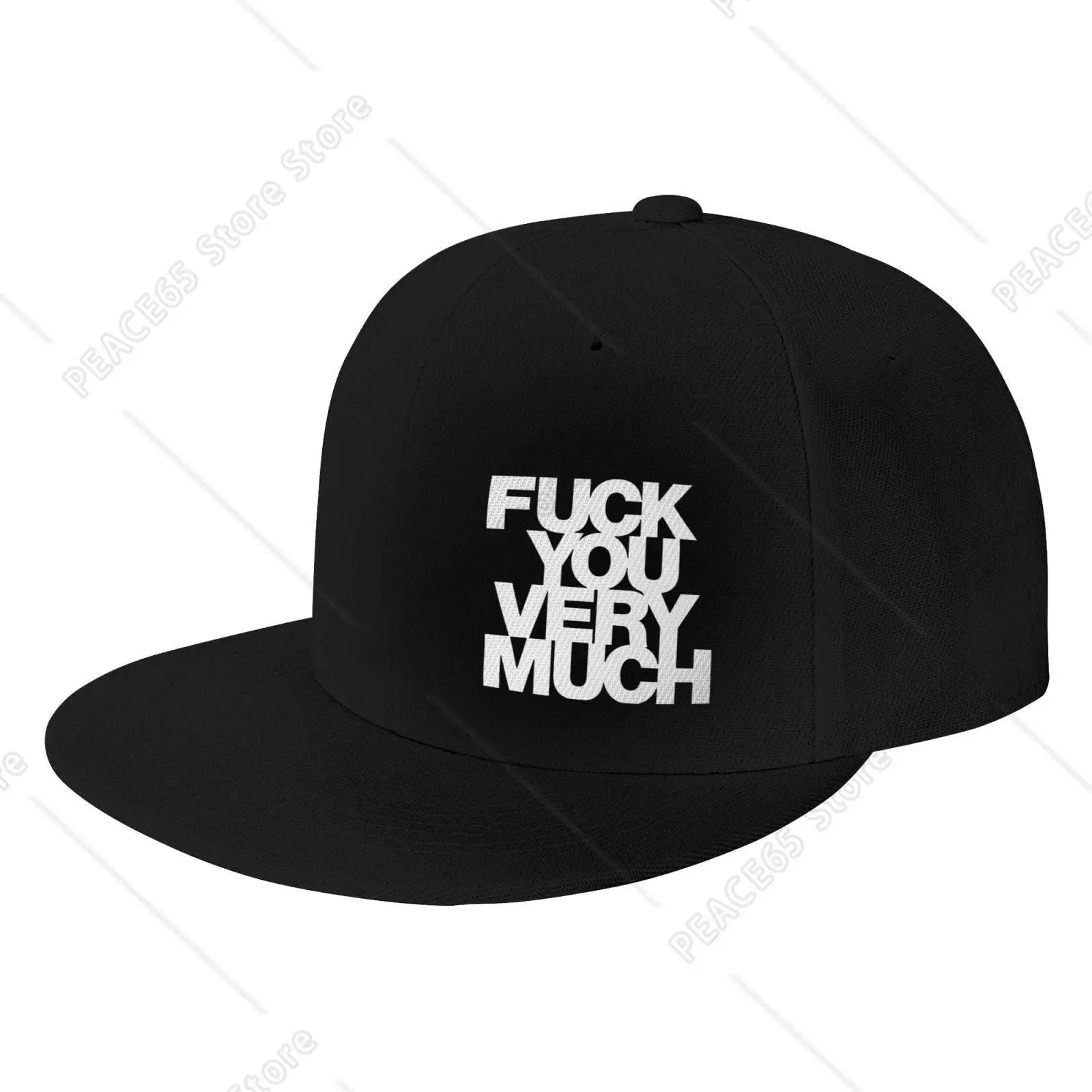 Fxck You Very Much Hat Flat Brim Trucker Hats For Men Women Hip Hop Baseball Cap Adjustable White Funny Caps