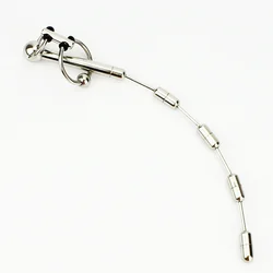 Latest Design 230mm Long Urethral Sound Penis Plug Stretching With Cock Ring Sex Toys Can Freely Change The Length Catheter Toy