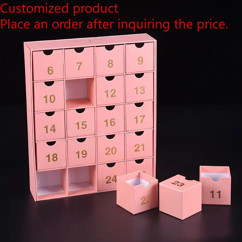 

Customized queryCardboard Box With 24 Drawers for Cosmetic Beauty Advent Calendar Packaging Gift Boxes