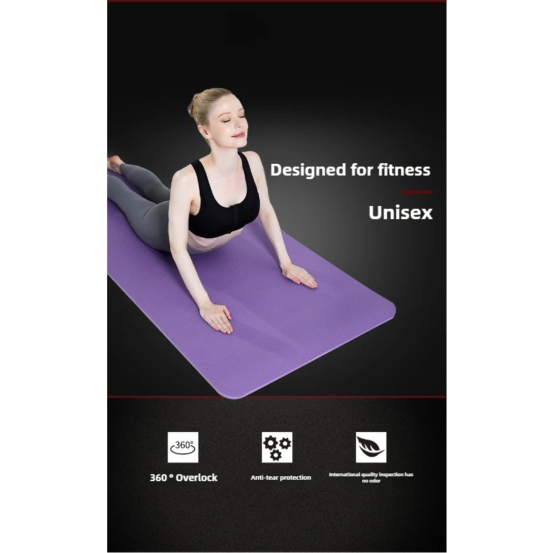 NBR yoga mat for beginners yoga mat thickness 1cm men and women universal sports anti-slip yoga mat