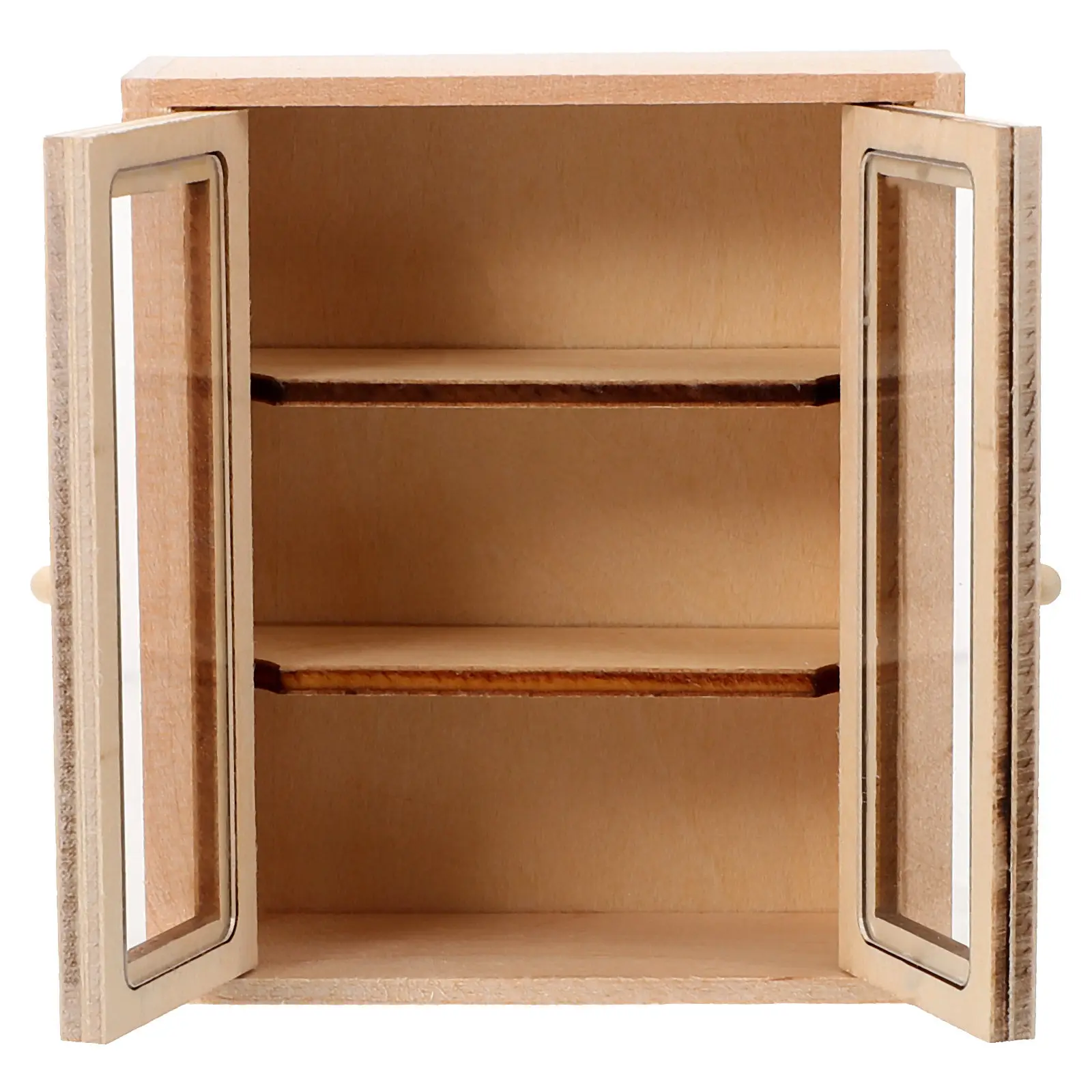 

Miniature Wooden Cabinet Unpainted Miniature Furniture Vivid Decorative Photo Prop Mini House Accessory Mini Storage Cabinet
