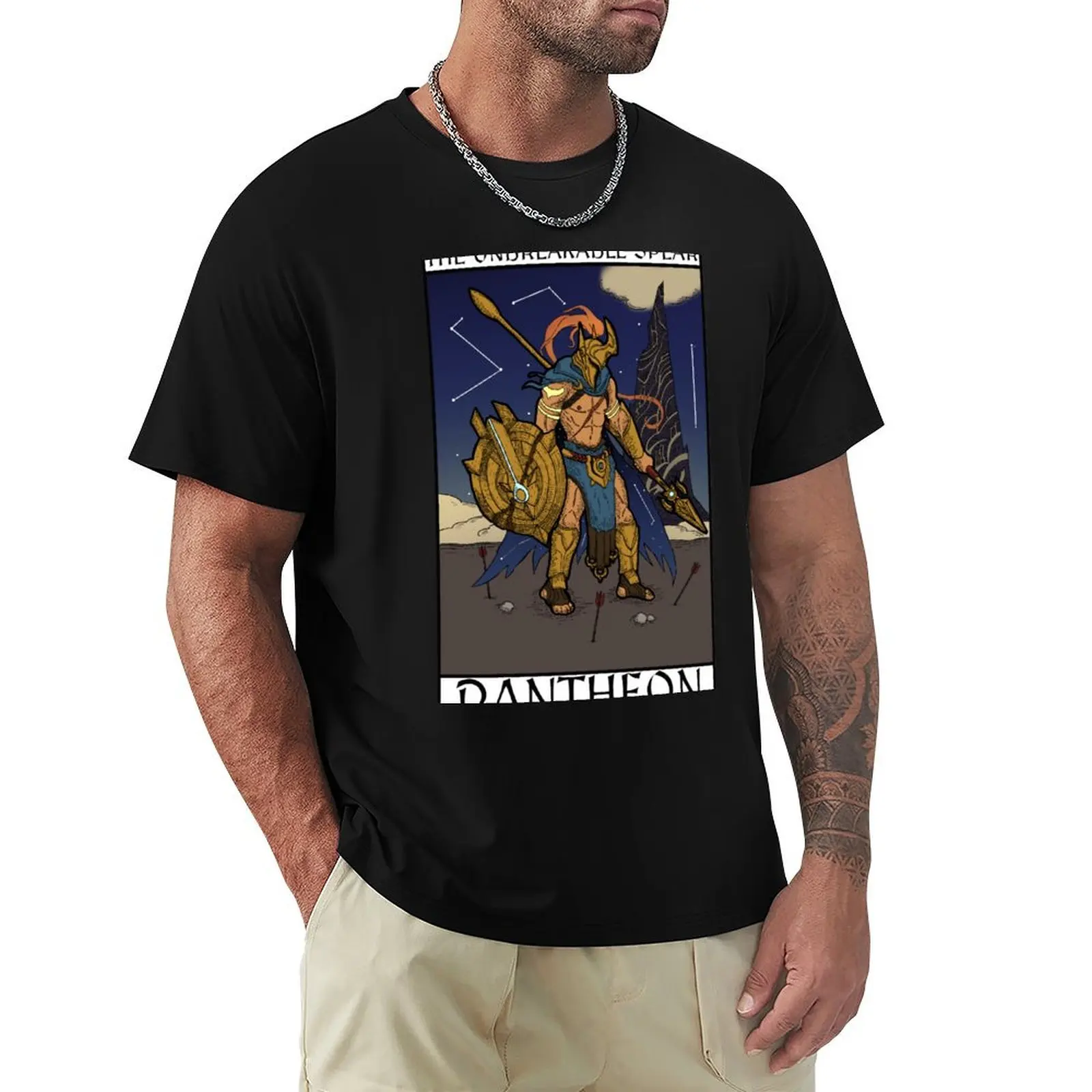 Pantheon The Unbreakable Spear T-Shirt Plus Size Gym Sports T-Shirt