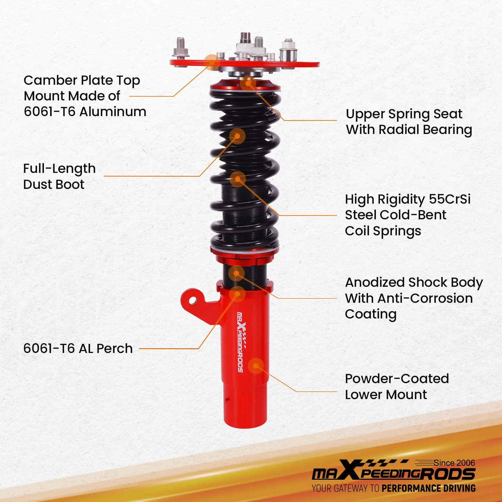 Coilovers Suspension For BMW 3 Series F30 320i, 328i, 330i, 335i xDrive 13-19