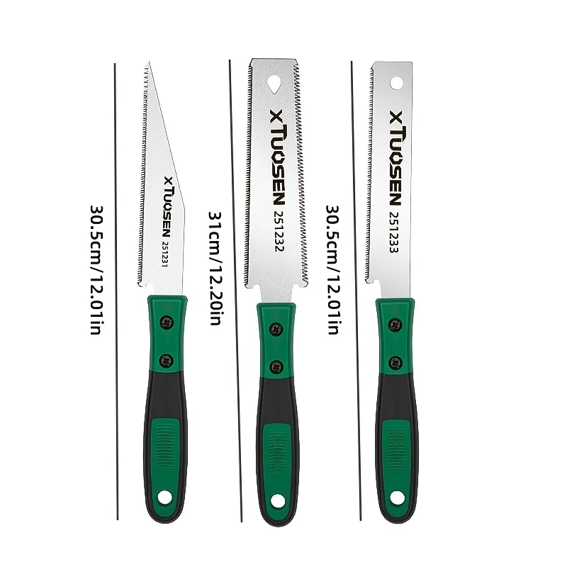 Three-piece or single-piece Japanese saws, hardwood fine-toothed saws，portable cutting tools with anti-slip wooden handles