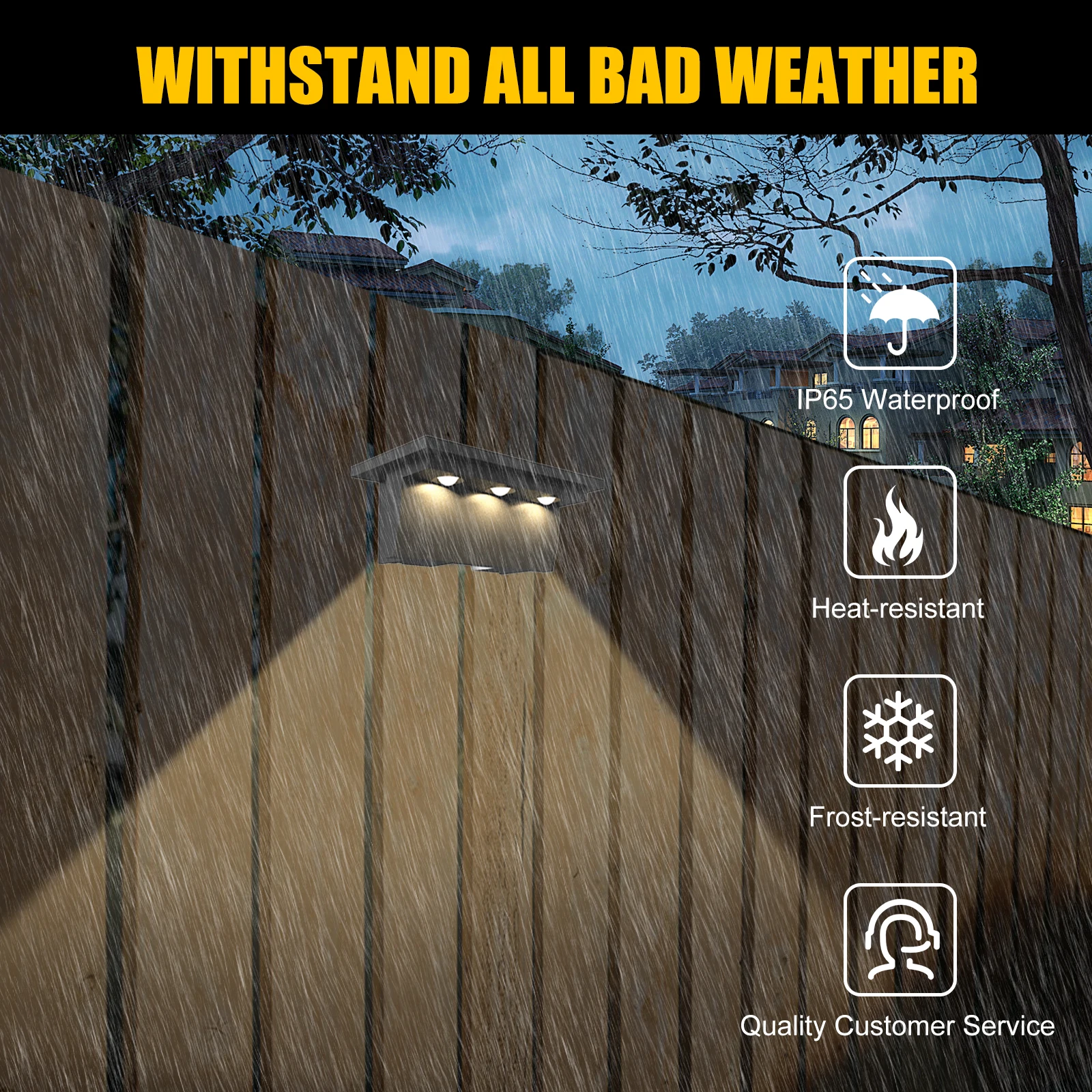 2/4 قطعة RGB LED في الهواء الطلق ضوء الشمس خطوة مصباح عدسة تصميم السوبر مشرق IP65 مكافحة سرقة أضواء لدرجات السلم إضاءة ديكوريّة #5