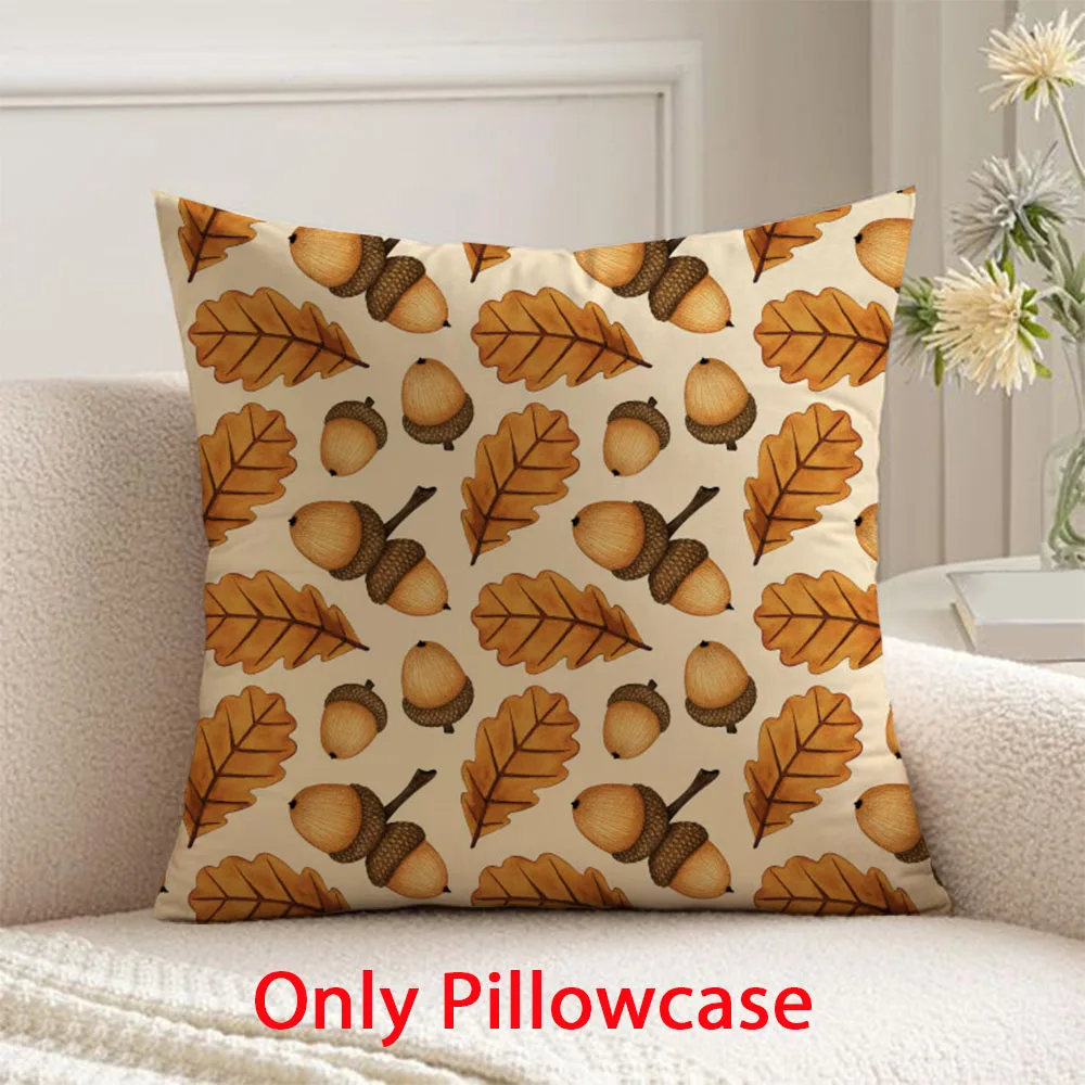 

autumn Pillow cover leaf pattern Harvest Festival decorative 45x45 cushions cover Thanksgiving Day decorative cushion