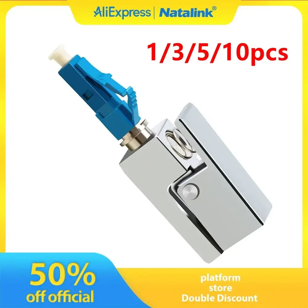 Natalink LC Bare Fiber Adapter Square LC Fiber Coupler Connector FTTH Test Tool for Red Light Pen Optical Power Meter OTDR