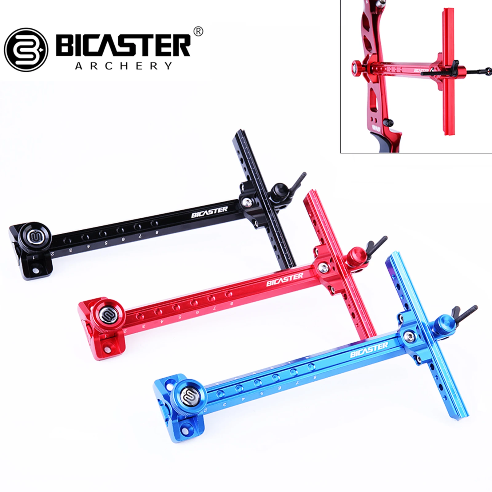 Bicaster Archery Recurve Bow Sight 9 inch Aluminum Alloy Arrow Accessories