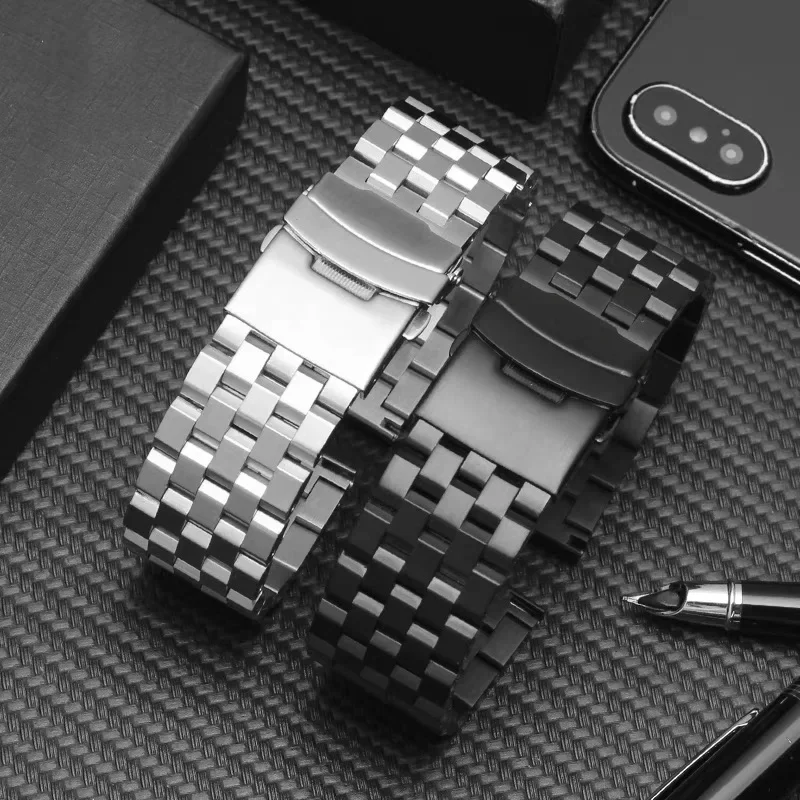 

Ремешок из нержавеющей стали для часов seiko, браслет для samsung galaxy watch 4 40 44 мм 5pro gear S3, huawei GT2/3 pro 46, 18 20 22 24 мм