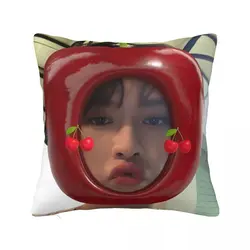 Lee Know Applee Kiss Cute Pillowcase Double-sided Printing Cushion Cover Decorative Throw Pillow Case Cover Home Zippered 40X40