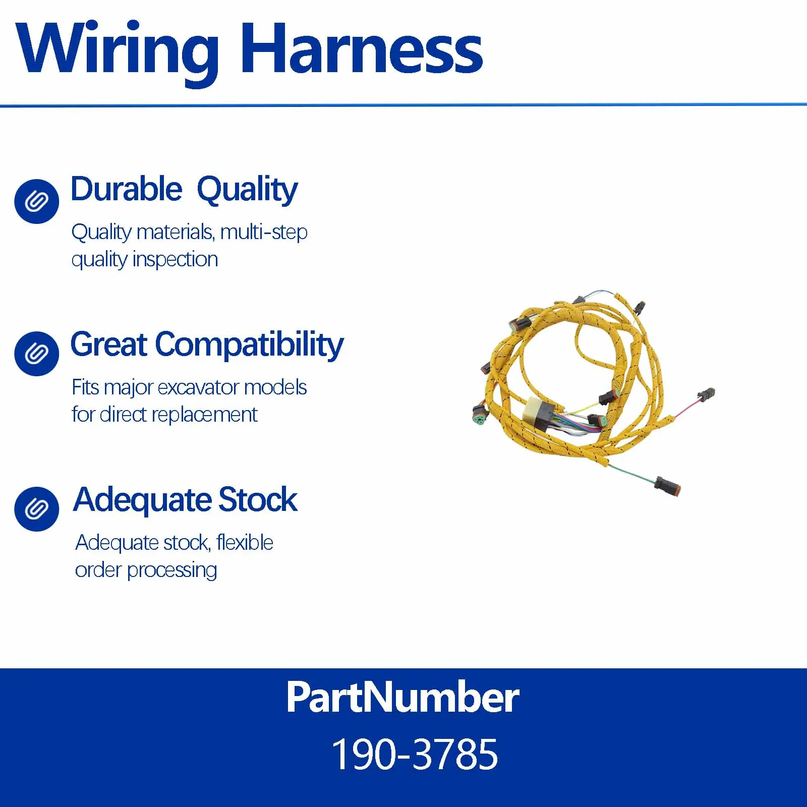 wiring harness190-3785 1903785For Caterpillar CAT IT62G II Integrated tool rack