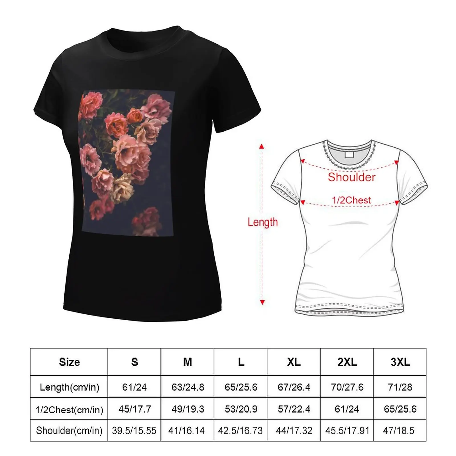 The roses of the Katharinenviertel T-Shirt Female clothing animal print shirt for girls tees tops for Women