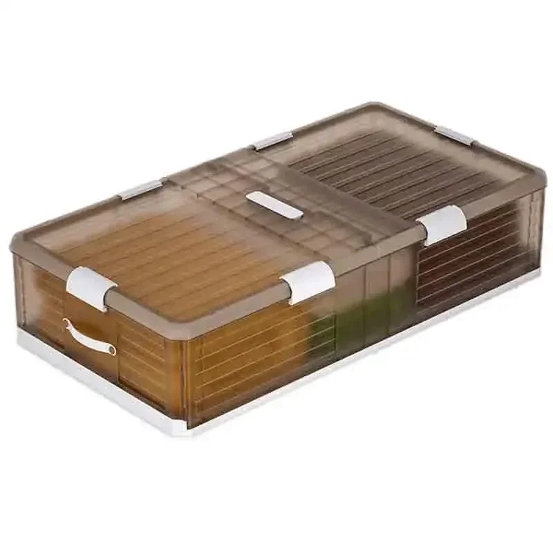 

Under Bed Storage Box Foldable Flat Organizer with Wheel Household End of Bed Clothing Storage Items Under Bed Storage Box