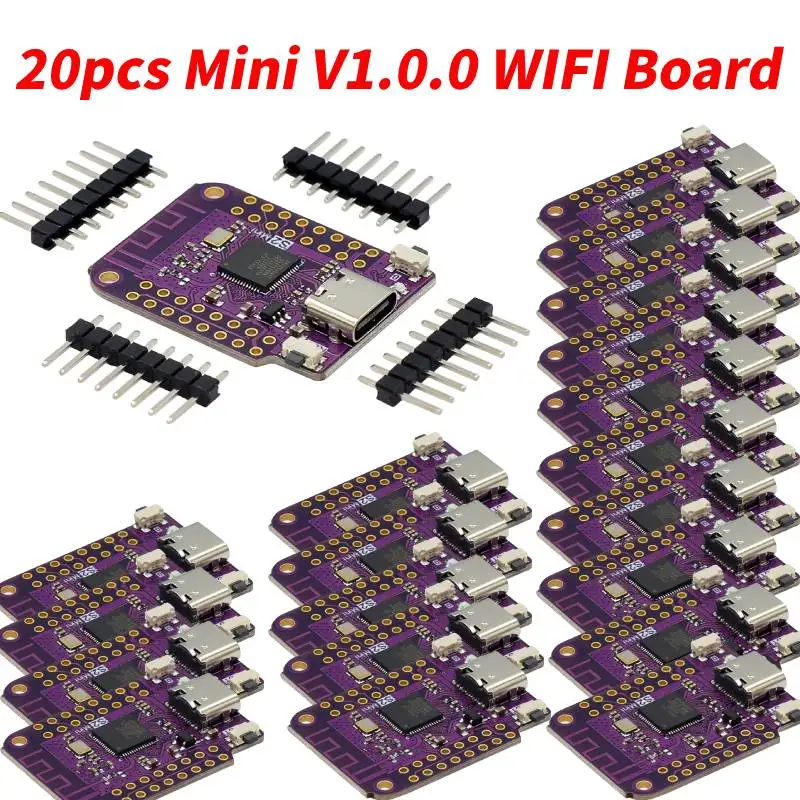 20-1pcs ESP32 S2 Mini V1.0.0 WIFI Module Internet Development Board Based ESP32-S2FN4R2 4MB FLASH 2MB PSRAM for MicroPython