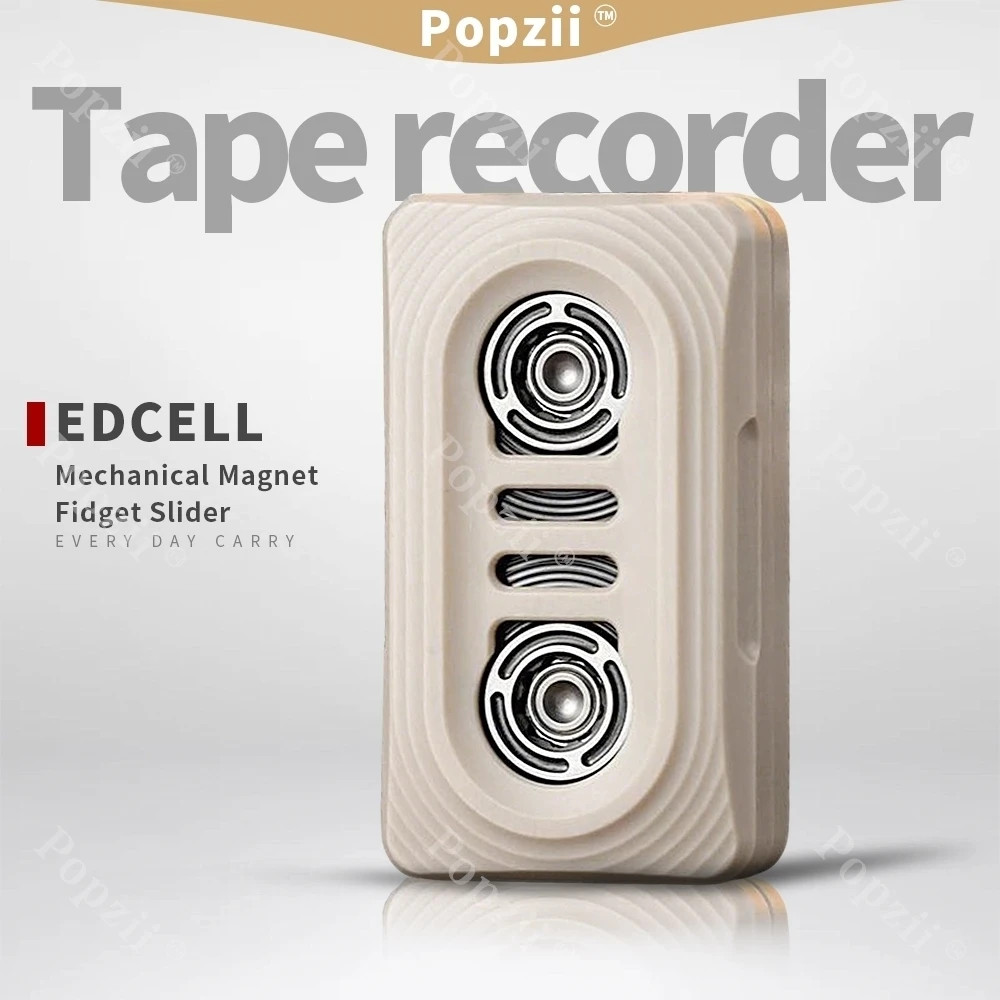 EDCELL نظرة خاطفة EDC Tapedrive تململ المنزلق قلادة دفع المنزلق EDC الميكانيكية المغناطيس تململ المنزلق ألعاب القلق متعددة